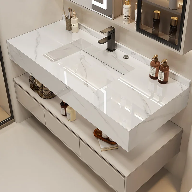 Towel Cabinet Mirrors Bathroom Storage Washbasin Locker Filing Cabinets Shelf Wall Pharmacy Luxury Sink Base Szafka Drawer Sinks image 6