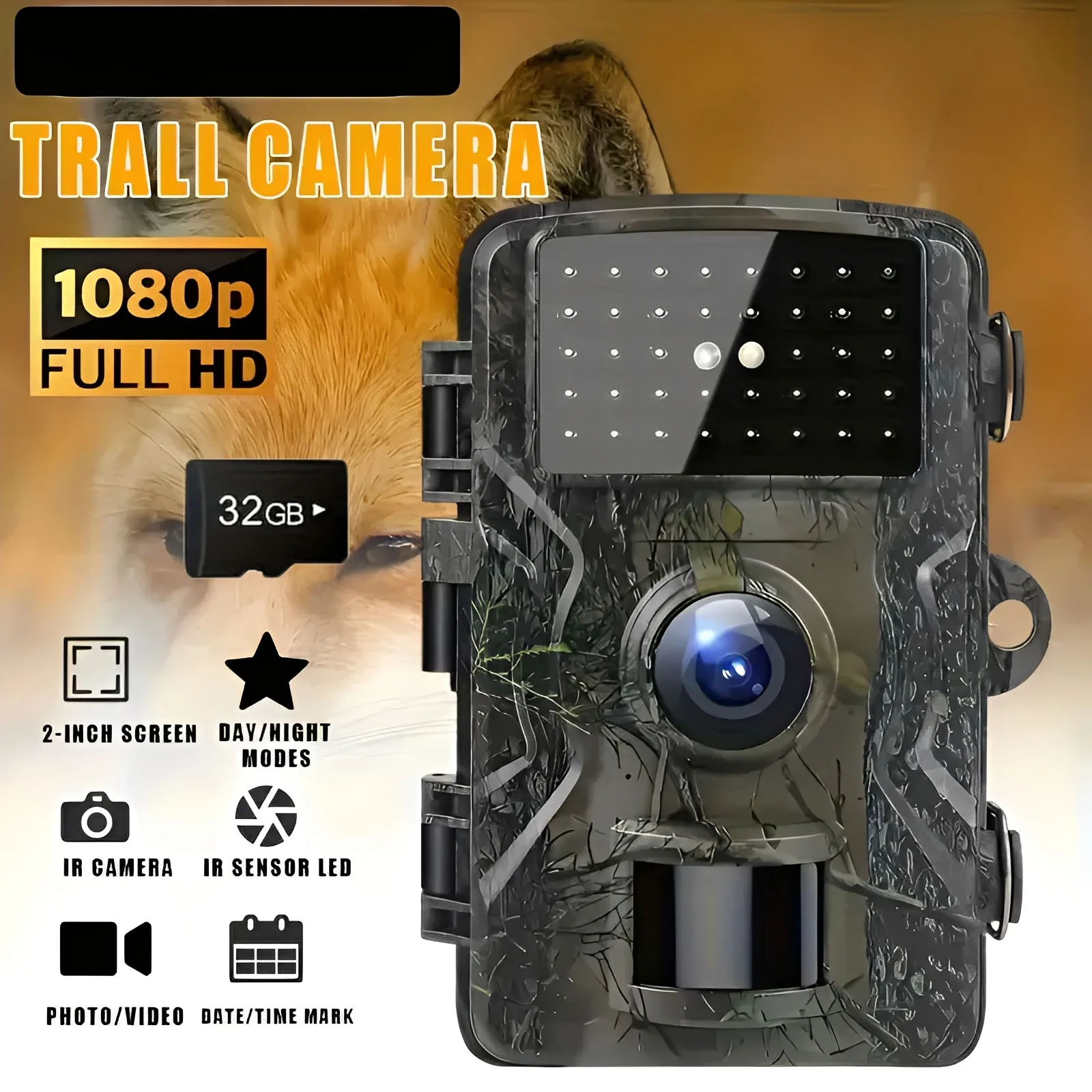 Waterdichte jachtcamera Wild Trail Game Cam Infrarood Nachtzicht Outdoor Bewegingsgeactiveerde tracking Fotoval Cam Wild