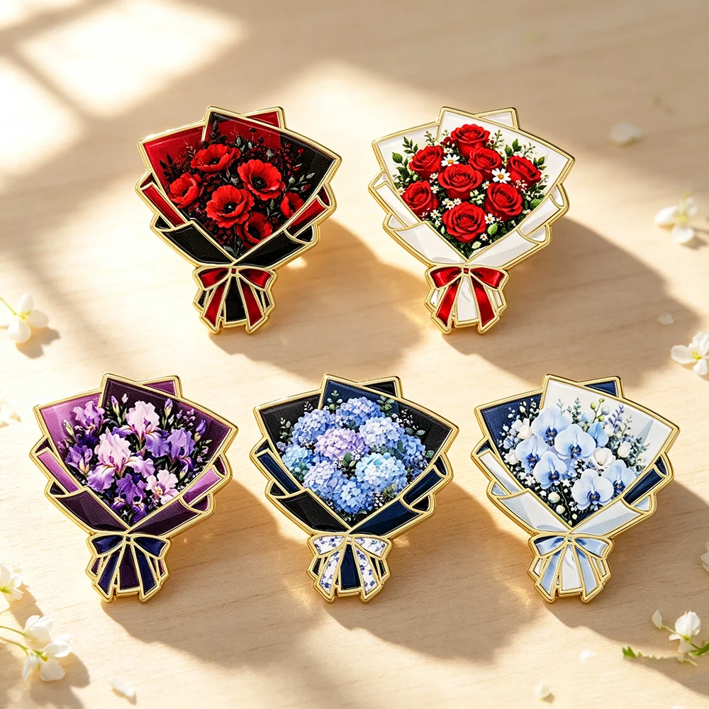 10/20/30Pcs Random Mixed Surprise Delivery Pack Enamel Pins Cartoon Character Metal Lapel Brooch, Random Style Collectible Badge