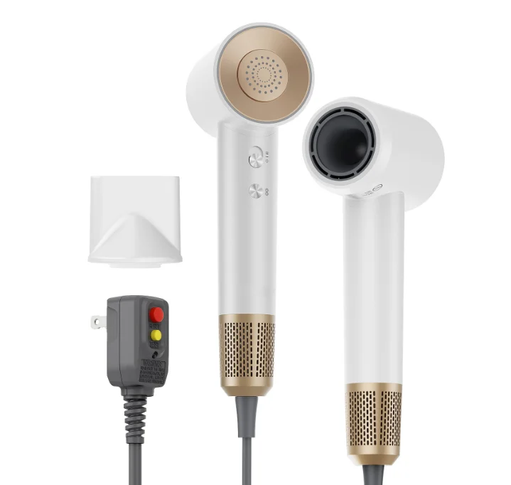 

Negative Ion Hair Dryer Brushless Motor 1400W High Speed Blow Dryer 3 Speed 4 Temp Travel Hair Dryer for Home Travel Salon White