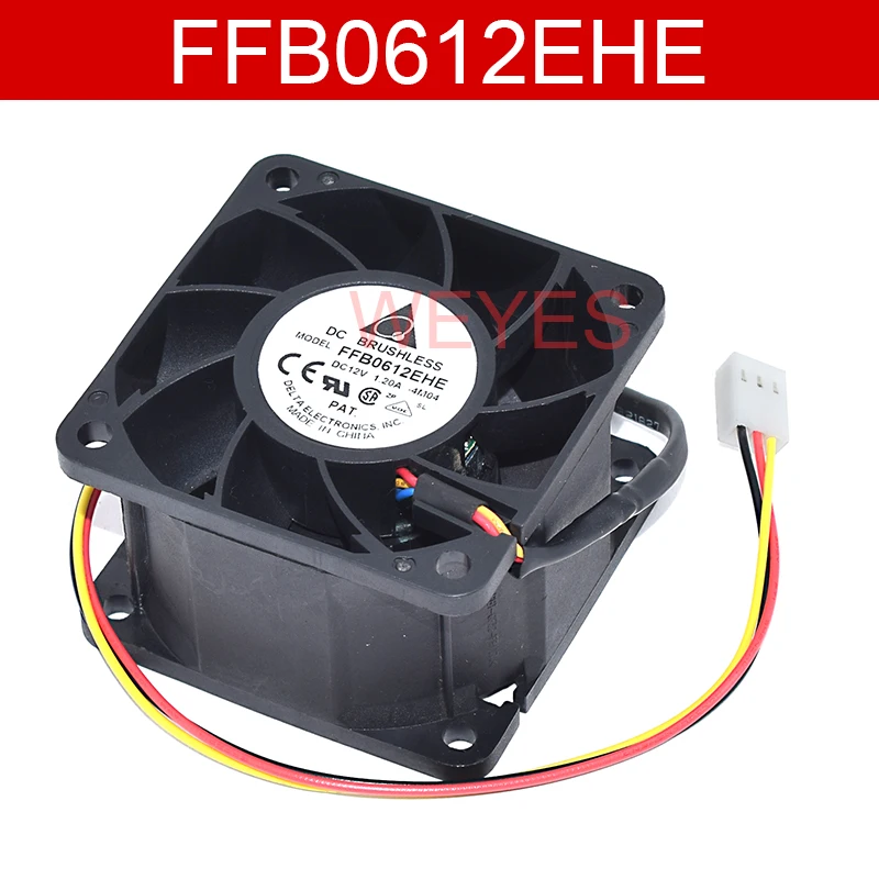 

Brand New For Delta FFB0612EHE DC12V 1.20A 60*60*38mm Three Lines Cooling Fan