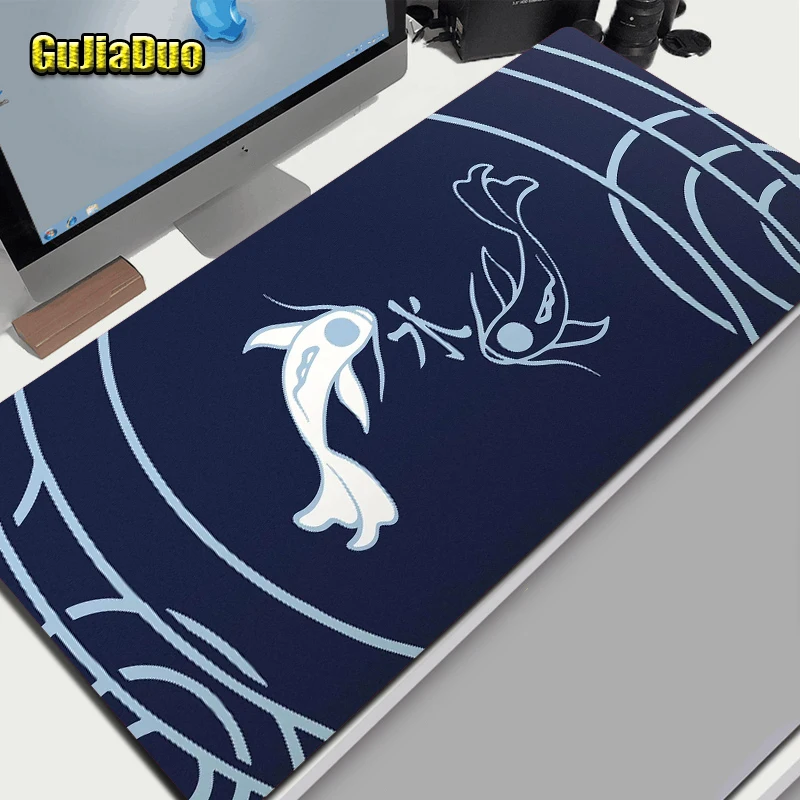 80x40 Gamer Fish Minimalist Art Large Size Mouse Pad Laptop Table Pad XXL Non-slip Speed Anime Mousepad Gaming Room Accessories