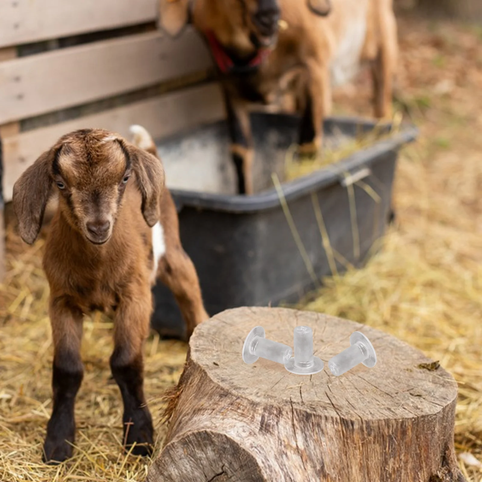 

5Pcs Goat Bottle Nipples Silicone Nursing Teat Feeding Replacement Soft Leakproof Calf Milk Bottle Nipple Animal Feeding