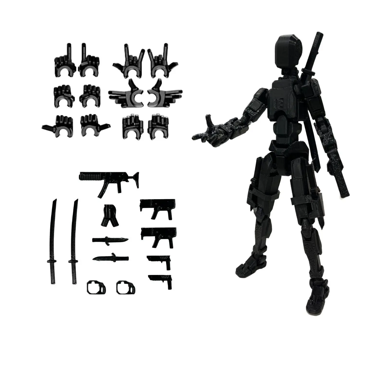 Com lotes de acessórios brinquedos imprimíveis 3d boneca da sorte multi-articular figura de ação móvel manequim boneca diy brinquedo decorativo de mesa