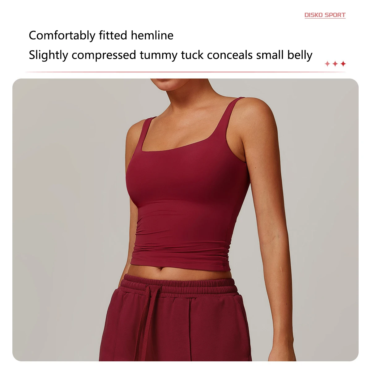 Sommer Damen Workout Yoga Tanktop Schnelltrocknende Sportweste für Frauen Lauf-Tight-Top Damen U-Rücken Fitness Unterwäsche – Detail 5