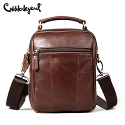 Cobbler Legend 2023 Messenger Bag Men Leather Luxury Brand Designer Handbags High Quality Genuine Leather Bag Vintage Crossbody