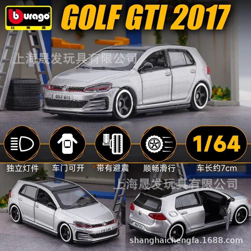 Bburago1:64 جولف Gti محاكاة ثابتة سبيكة سيارة لعبة مجسمة جمع هدية مزخرفة