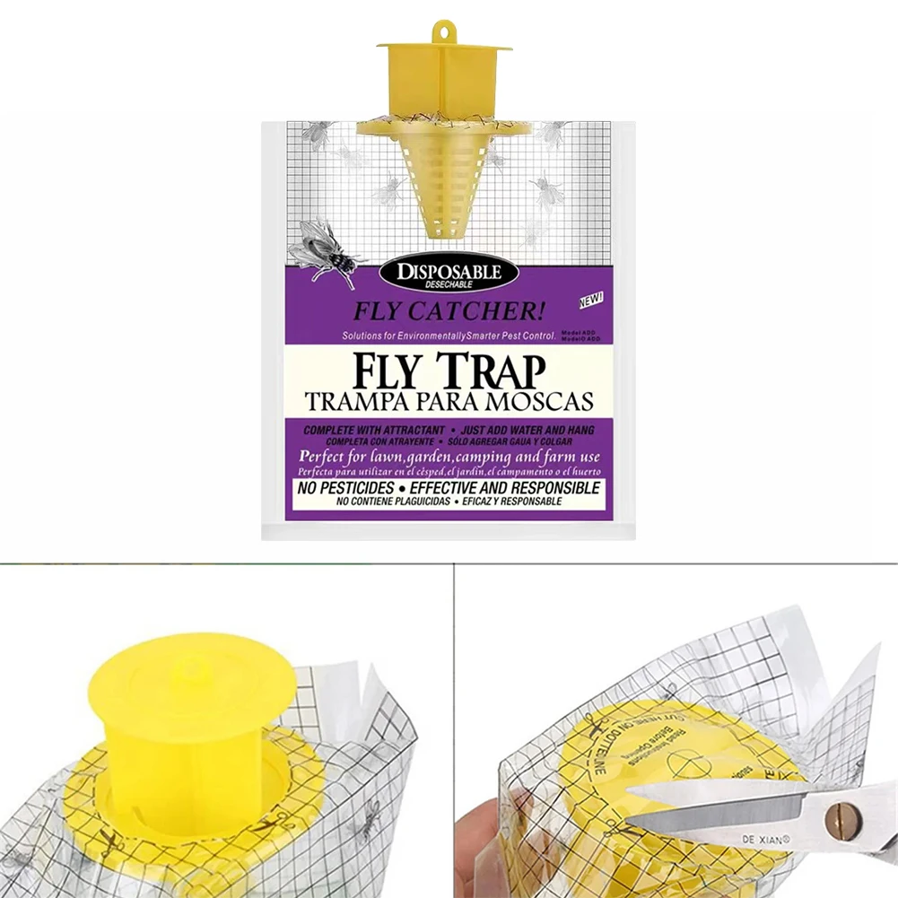 10-1Pcs Disposable Mosquito Traps Catcher Non-toxic Hanging Flies Bag Traps Water-soluble Harmless Bug Killer Pest Control Tools