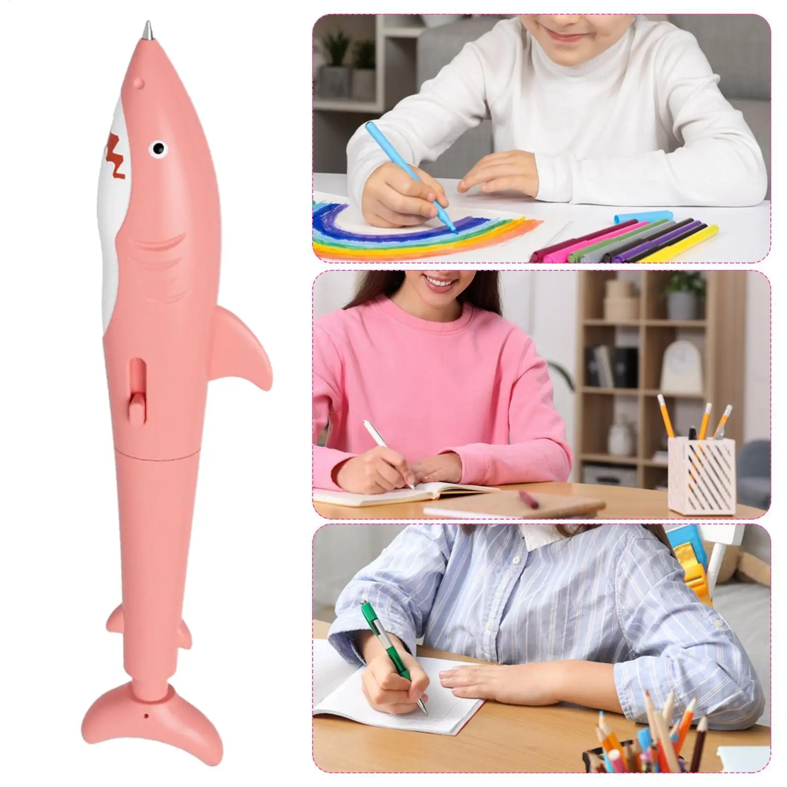 Pen That Sprays Water Sprays Water Writing Ballpoint Pen Shark Shaped Writing Instrument Gag Gadget for Coworkers Women Men Kids