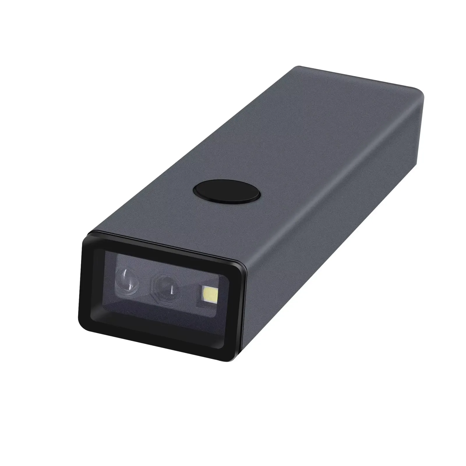 2D QR Wireless Portable Barcode Reader Scanner Outer Box Aluminum Alloy Metal Black A4 OEM ABS Stock 32 Bit CMOS