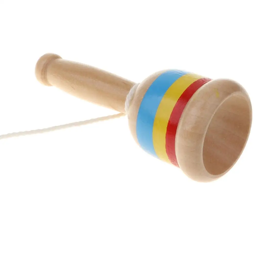 Wooden Painted Kendama Skill Ball Cup Kids Educational Toys Play Activity Hands