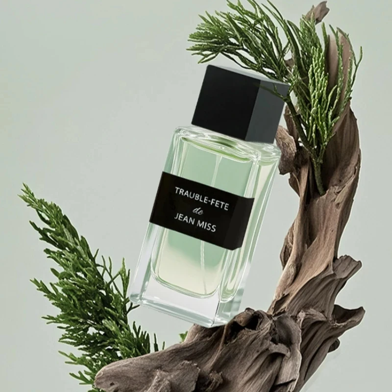 50ml Unisex Frisches Holziges Parfüm Langanhaltender Natürlicher Grüner Duft Spray Leichtes Eau de Toilette für Männer Frauen Täglich Casual