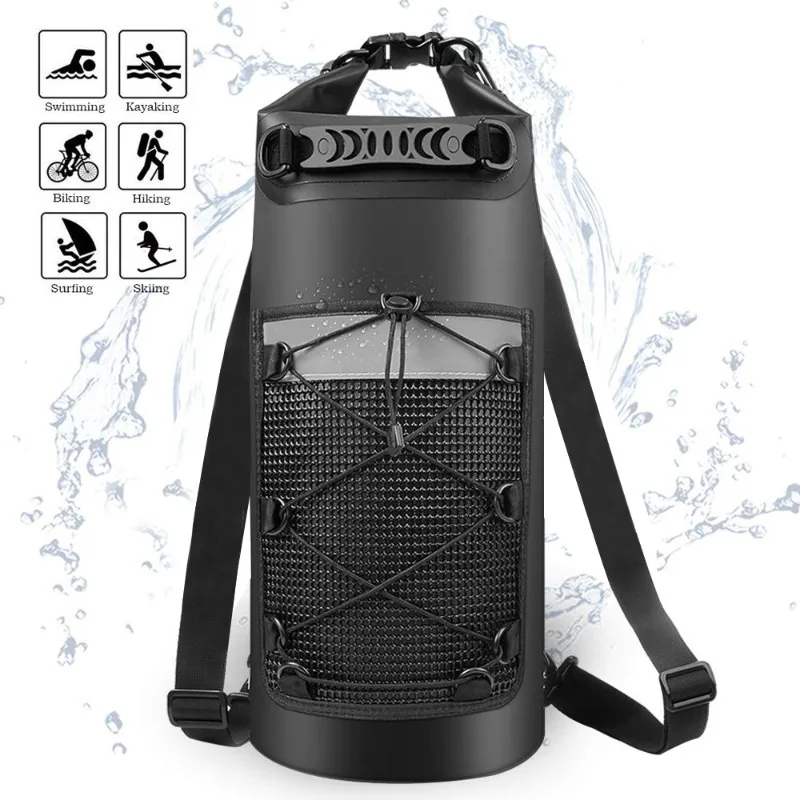 10/20/30L Waterproof Roll Tops Dry Bag Closure Floating Camping Daypack for Kayaking Rafting Lightweight Fishing Hiking Backpack