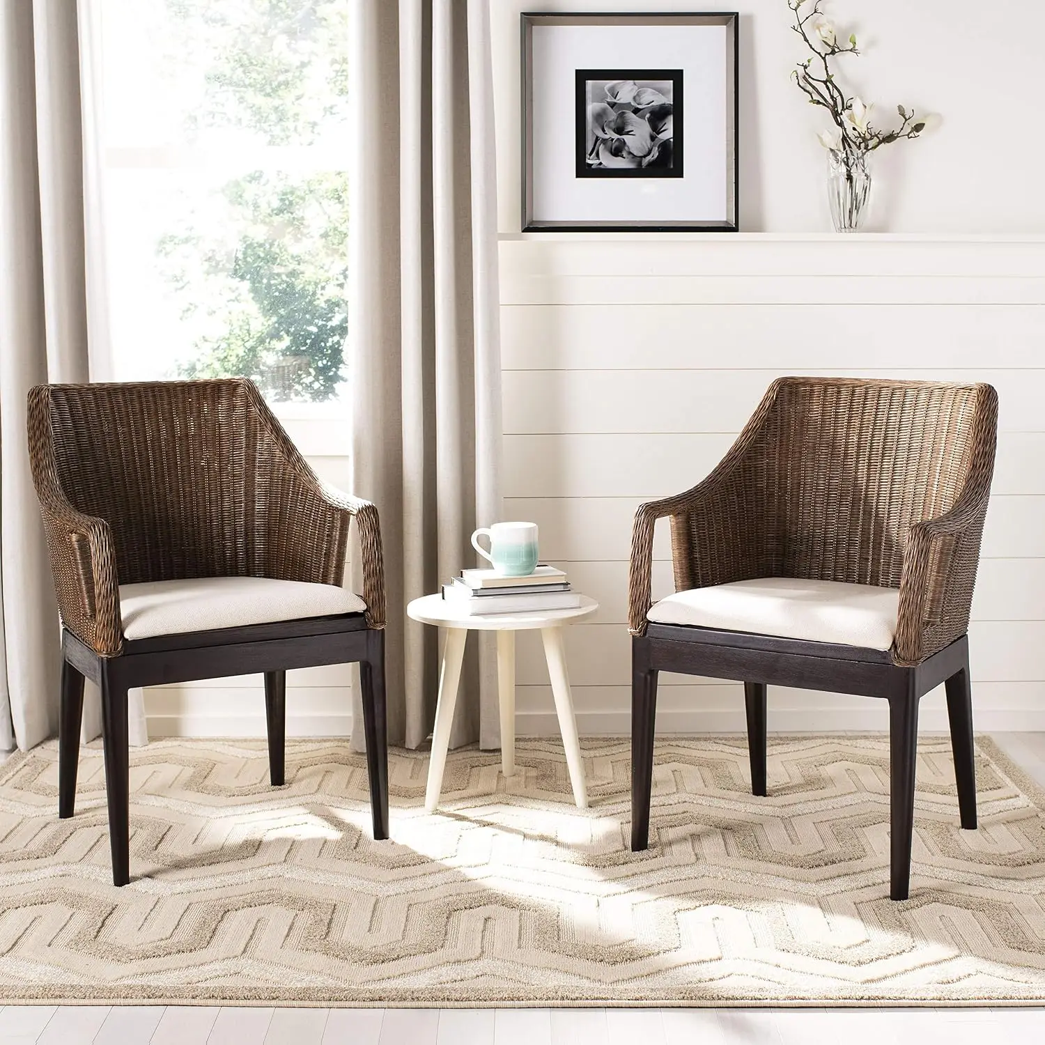 Home Collection Enrico Arm Chair, Brown, Customized