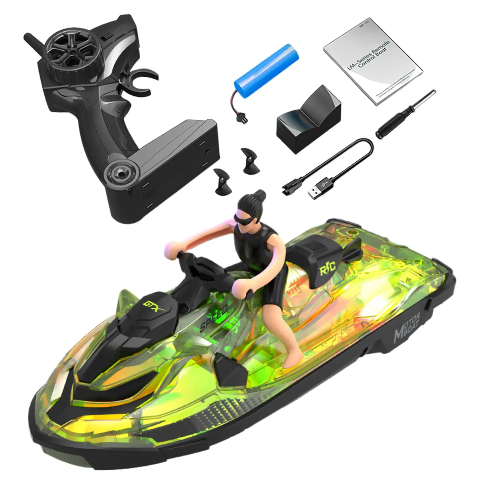 RC Speed Boat High Sensitivity Swimming Pool High Speed RC Boat Remote Control Boat for Kids Girls Boys Adults Birthday Gifts