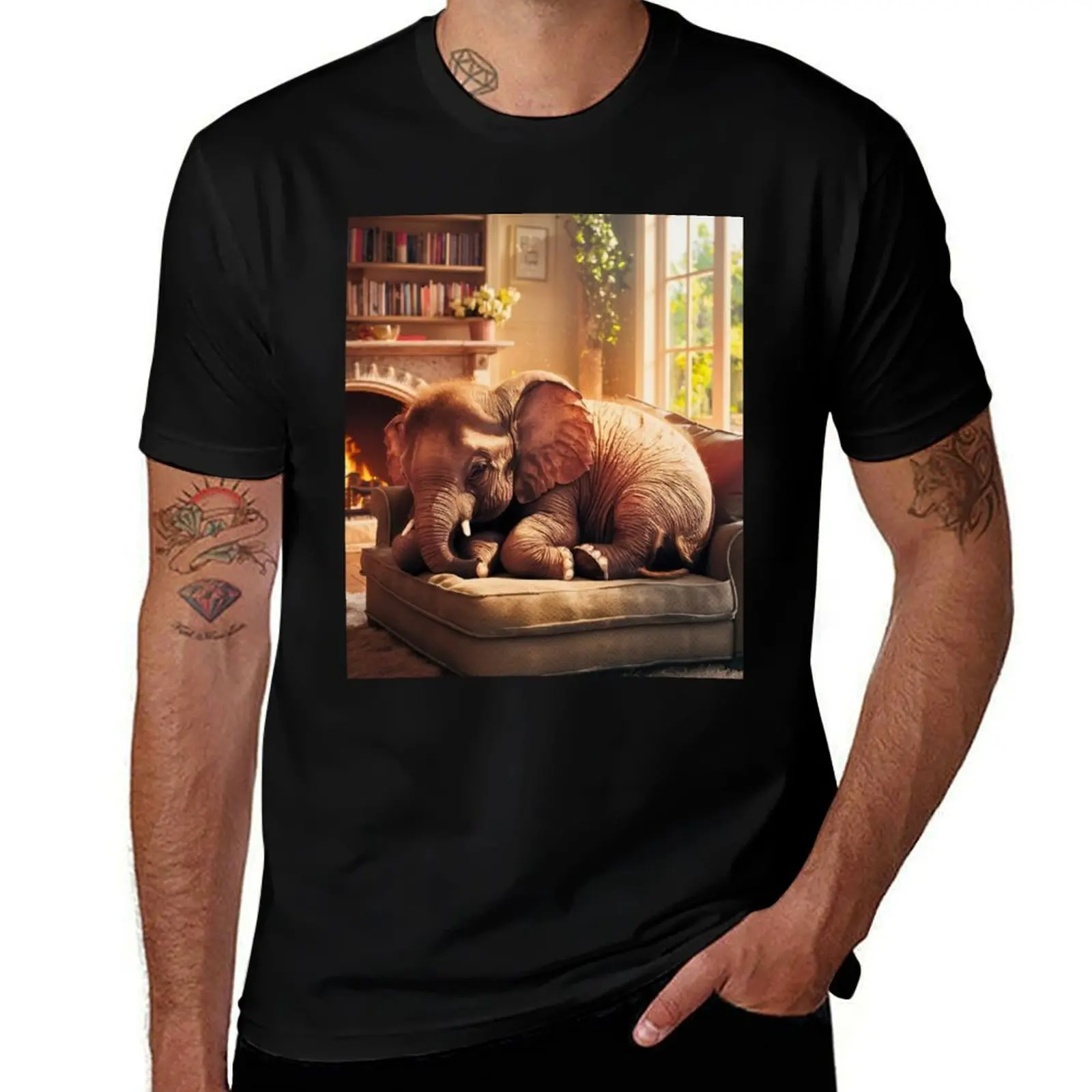 Elephant Portrait. resting elephant T-Shirt essential t shirt T-Shirt