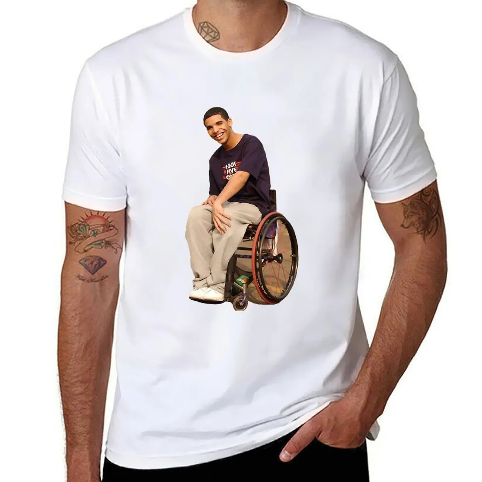 

Men Women Wheelchair Jimmy Cute Graphic Gift T-Shirt Active Wear Sports T-Shirt for Men