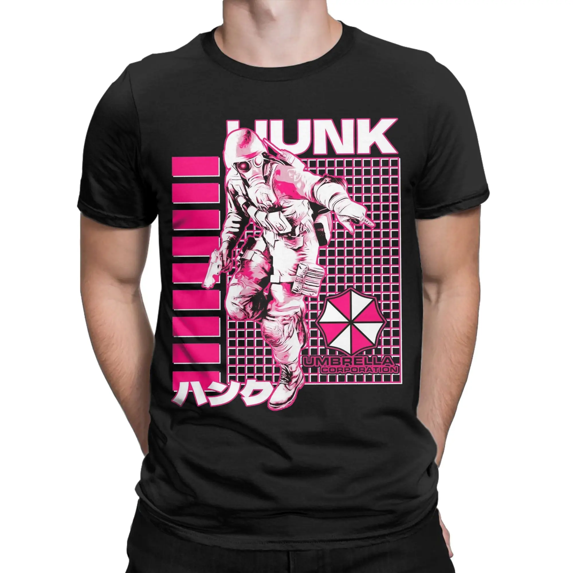 Image of Humor Hunk Residents Evils T-Shirt für Herren, runder Kragen, 100 % Baumwolle, kurzärmelige T-Shirts, Oberteile in Übergröße