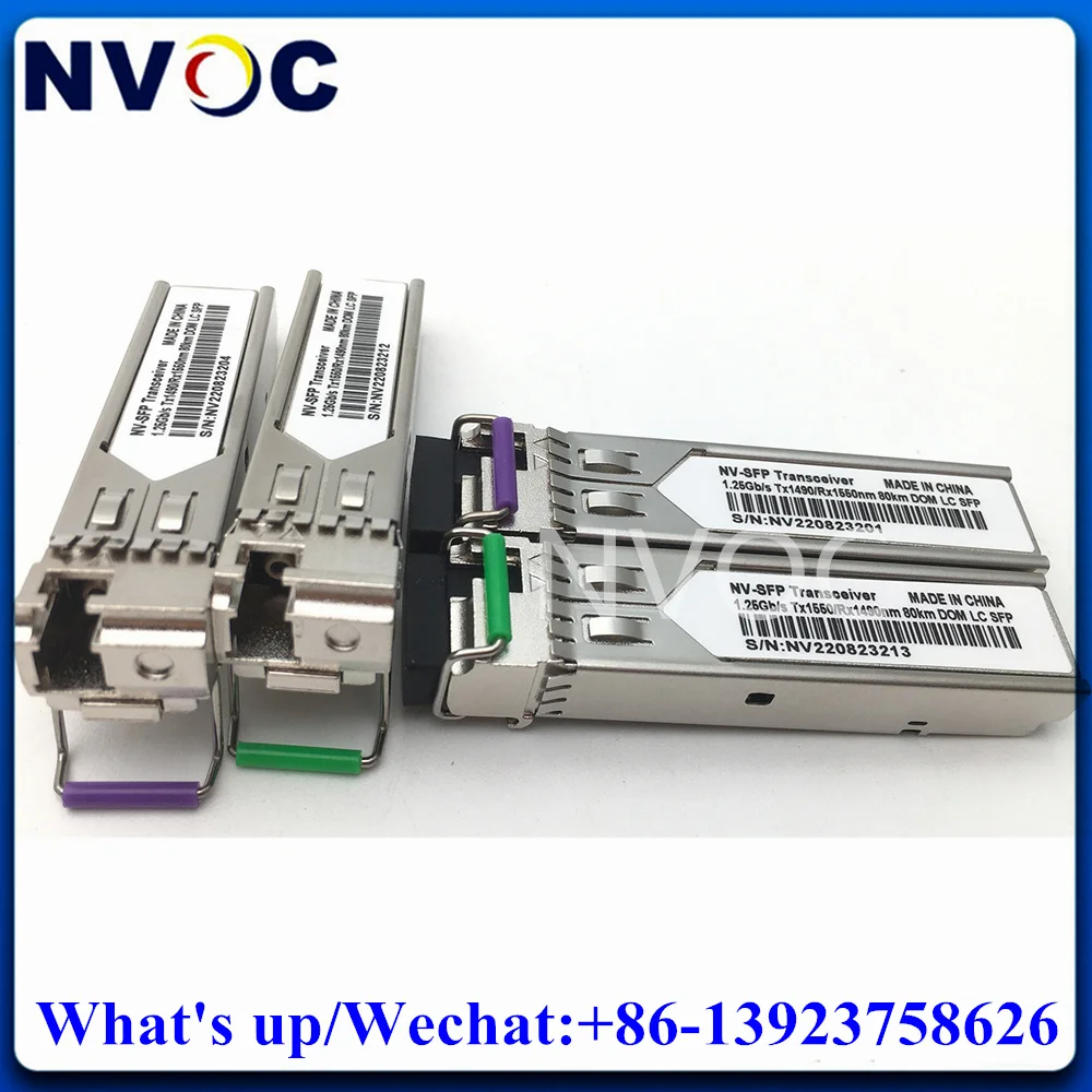 

5Pair Gigabit SFP SM LC/SC Connector 80KM 1.25G 1490/1550 Bidi Single Core Fiber Optic Transceiver Compatible with Cisco Switch