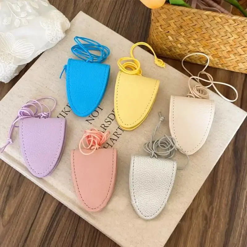 Hanging Neck Eyeglasses Storage Bag Pendant Unisex Leather Case Cover Sunglasses Key Case Box Portable Sweater Chain image 6