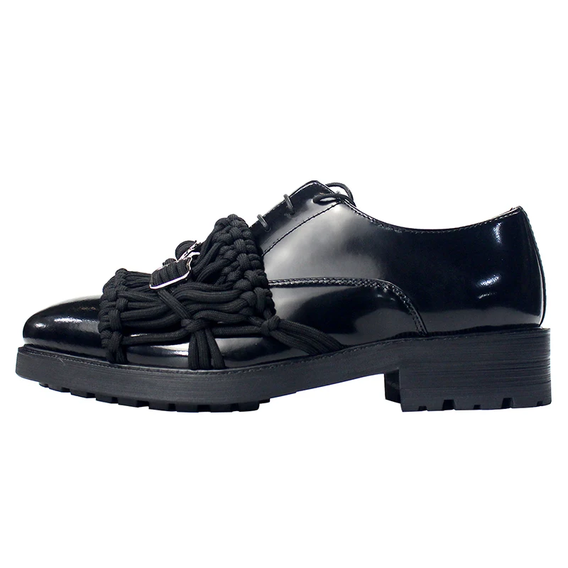 

Новые модные модельные туфли из натуральной кожи, мужские элитные туфли на толстой подошве, британские повседневные кожаные туфли ручной работы на шнуровке, мужские оксфорды