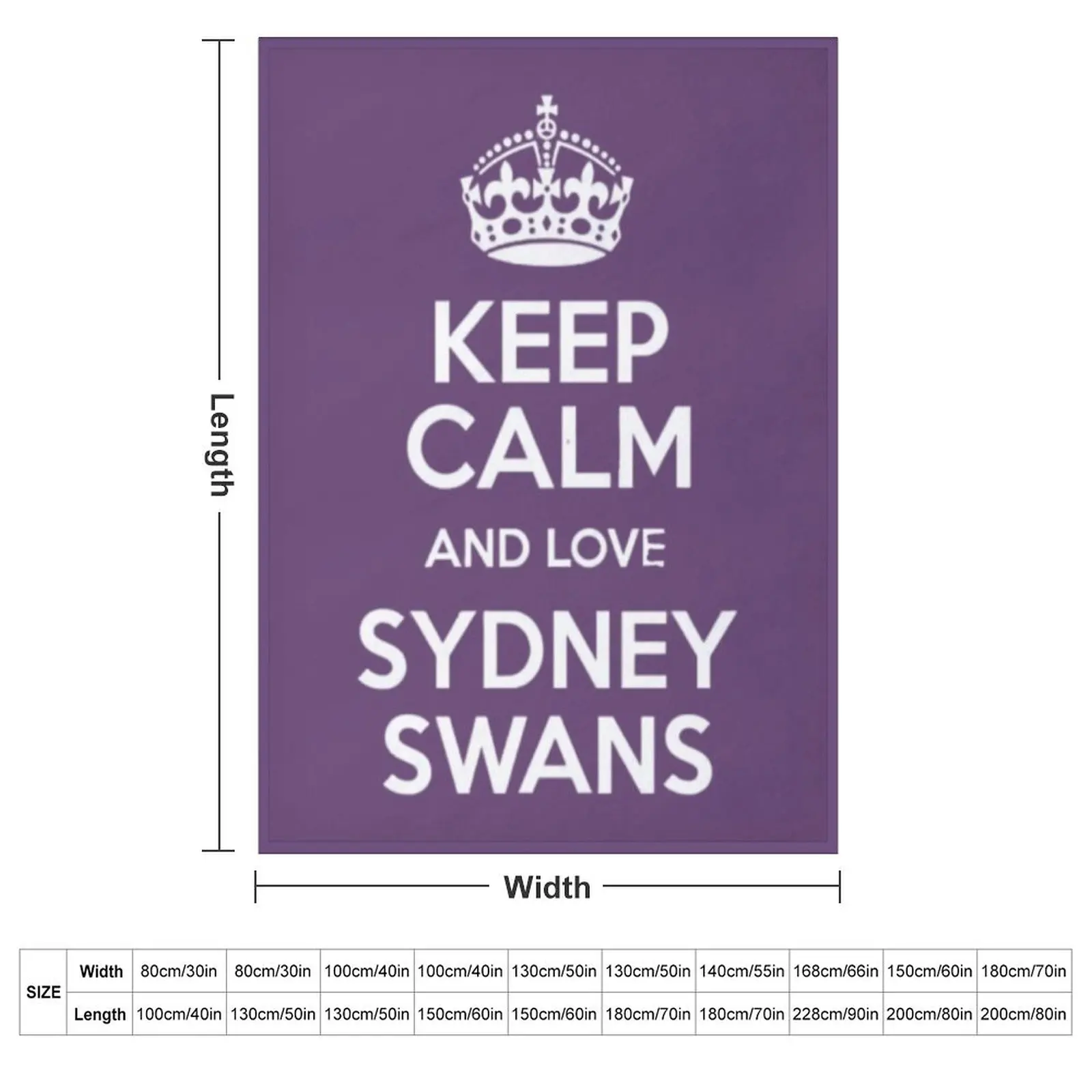 Sydney swans football club AFL Footy \t \t Throw Blanket couch cozy soft plush fuzzy picnic outdoor blanket