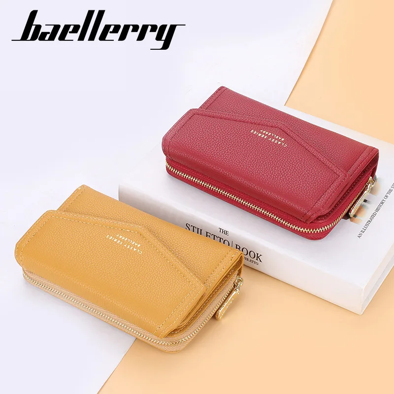 Baellerry Fashion Short Women Wallet PU Leather Women Luxury Wallet Hasp Mini Wallet Trend Coin Purse Ladies Card Holder Pouch