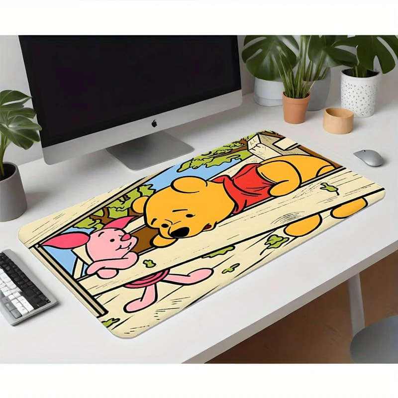 لوحة ماوس Winnie the Pooh - حصيرة مكتب مطاطية متينة غير قابلة للانزلاق مع تصميم Tigger & Piglet للاعبين والاستخدام المكتبي والمنزلي - متعددة الأطراف