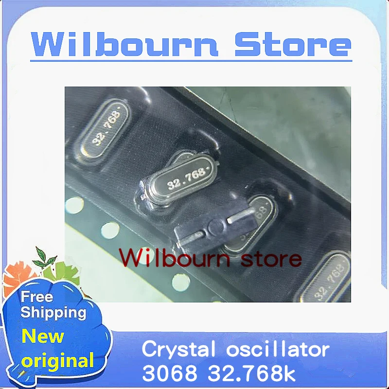 20PCS~100PCS/LOT Passive crystal oscillator 3068 32.768kHZ 32.768k 12.5PF 20PPM 3mm*6.8mm Mini crystal oscillator