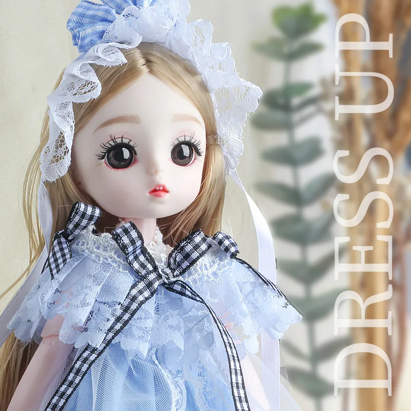 26cm Doll Children Play House Simulation 13 Joints Movable Evening Gown Princess Doll Toy Girls Dress Up Doll Toys Birthday Gift