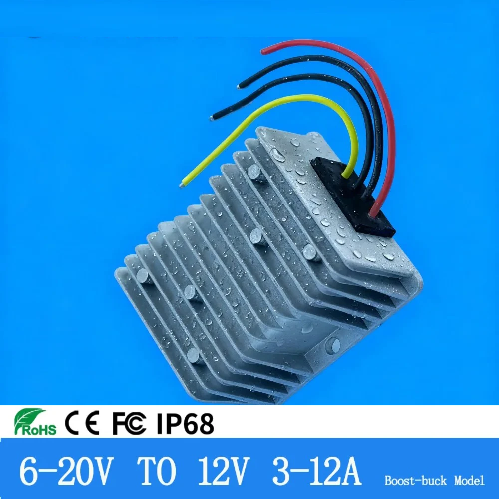 DC-DC Buck Boost Converter 6-20V to 12V 3A 5A 6A 8A 10A 12A Stabilizer 12V to 12V 10A 120W Power Conventer for Cars Waterproof