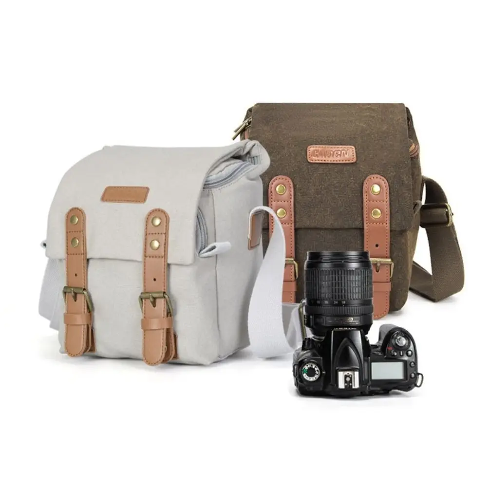 

Causual Water-resistant Camera Storage Bag Shockproof Camera Accessories Camera Sling Bag Canvas Action Camera Box Photography
