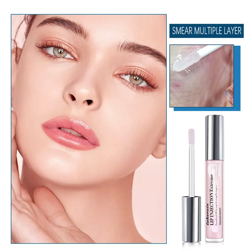 4Ml Serum do pielęgnacji ust Lip Plumper Gloss Zwiększa elastyczność ust Redukuje drobne linie Nawilżający przezroczysty błyszczyk do ust B