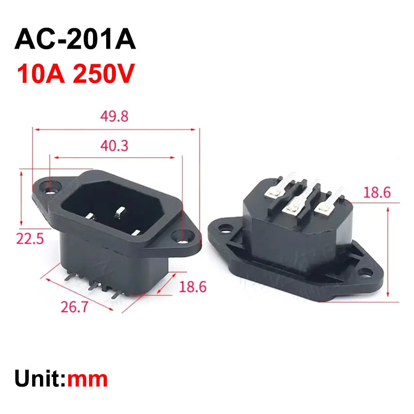 1 Piece 10A15A 250V AC Socket Electric Vehicle Power Charging Port Male Female Plug Connector 2Pin 3Pin Plum Blossom Socket