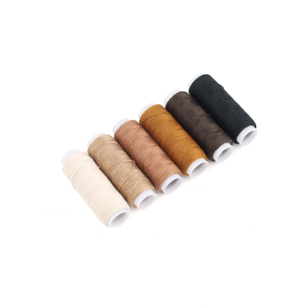 GlamorDove Hair Extension Weaving Thread – Strong Thick Nylon Thread 50m/Roll, 6 Rolls for Weft Sewing & Wig Making