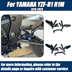 Reposapiés para Yamaha YZF-R1 R1M, estriberas de fibra de carbono, ajustador de ala de talón YZFR1 R1M, accesorios 2015-2023