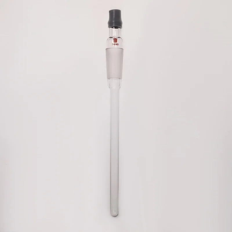 SYNTHWARE Thermowell with rubber cap, Joint 24/40, For the side interface of the flask, Borosilicate glass, T1724