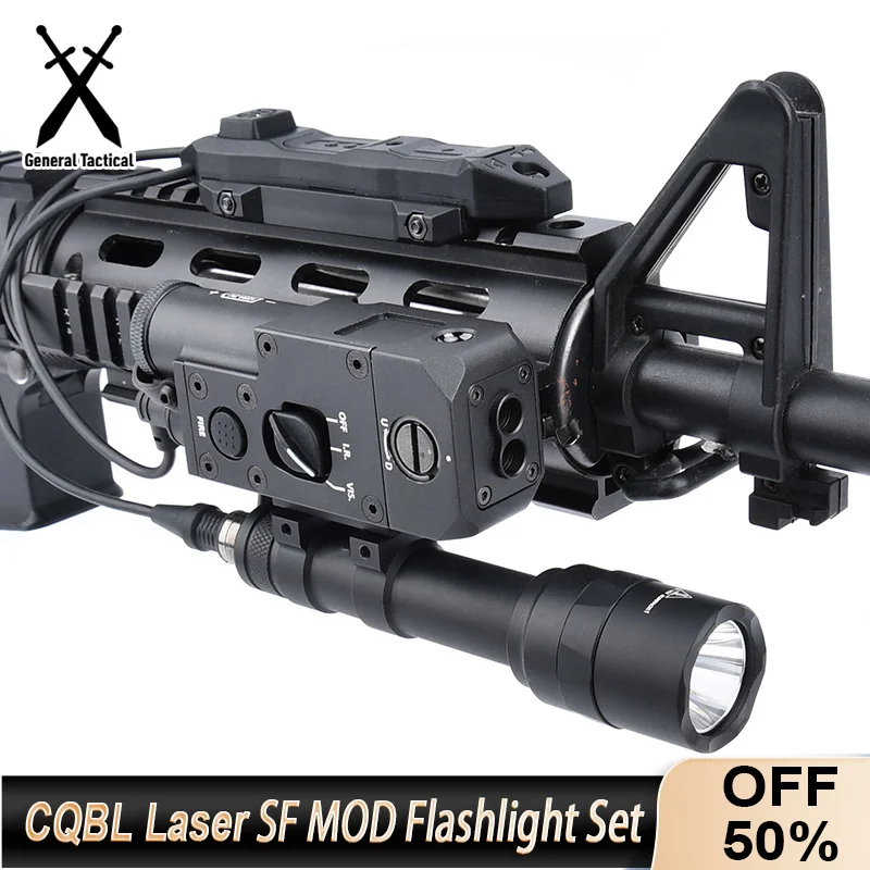 

All Metal CQBL Mod PLHV2 Flashlight Dual Fuction Switch Set Tactical Airsoft LED Hunting Weapon Light Laser