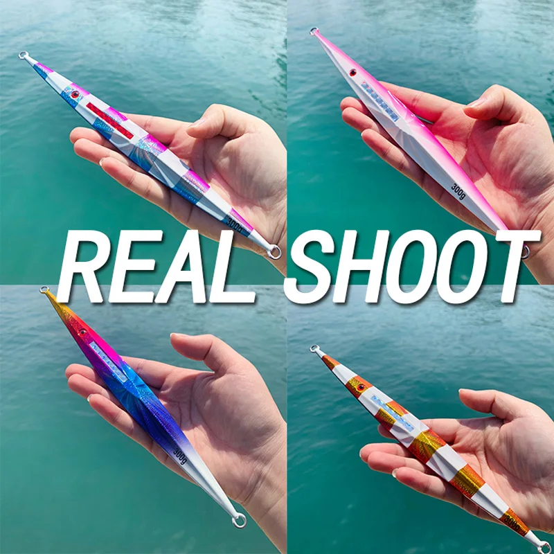 TEASER J50 Fast-Sinking Iron Plate Lure, Night-Luminous Sea Fishing, Large-Weight Slow-Shaking Golden Gun Grouper Bait view 4