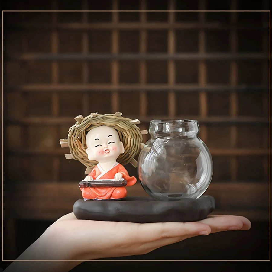 مزهرية زجاجية شفافة مائية ، ترتيب زهور ، غرفة معيشة ، ديكور مكتب مكتب ، أثاث منزلي ، 1 2 2