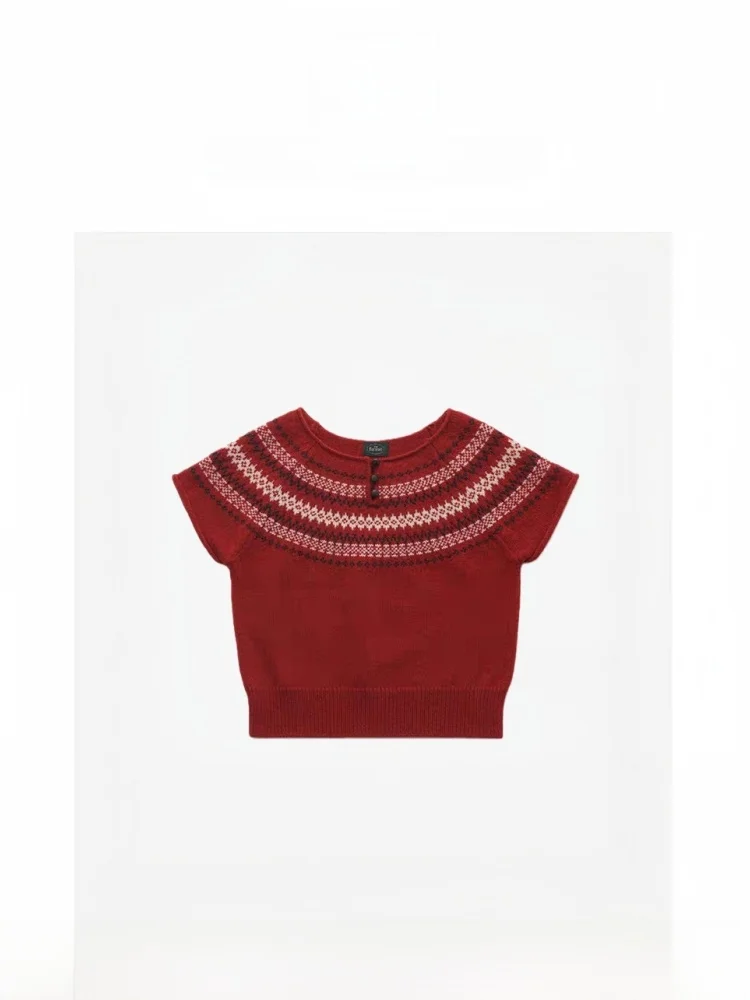 

TheBarnnet Knitted ort Sve Top with Button up Design Korean Sle Women's Faion Soft Medium Viscose Fiber Warmth for D...