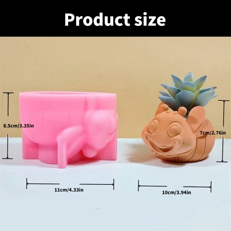Versatile Lovely Bees Silicone Mould Tool for Fashion Enthusiasts Create Personalize Flower Pots and Desk Organizers image 6