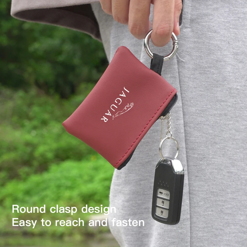 حقيبة مفاتيح السيارة عملات جلدية محفظة بطاقة صغيرة الحقيبة الهدايا الزخرفية لجاكوار F-Type S-Type X-Type XF F-Pace XE I-Pace F E-Pace X