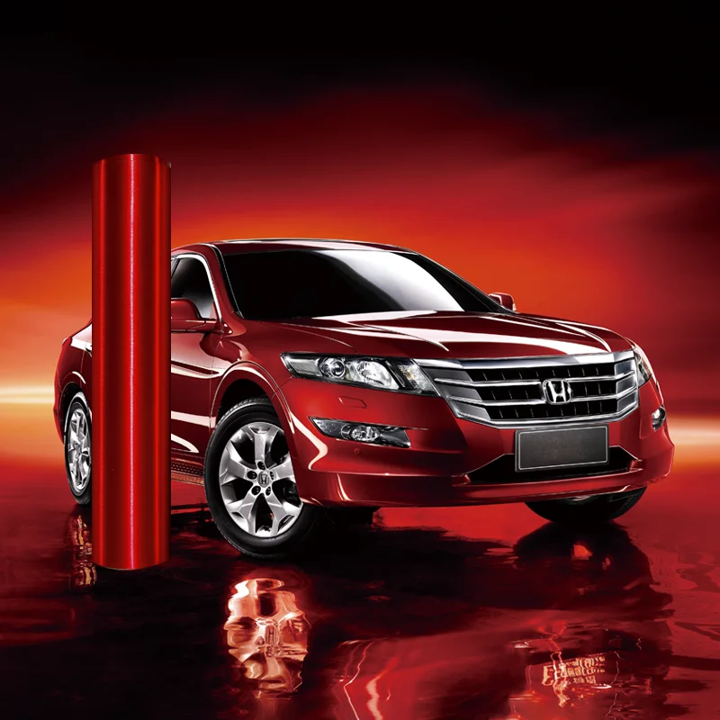 

Popular Colorful Black Red Air Bubble Free 1.52*16m Color Changing Car Wrapping Film Car Wrap Vinyl Film