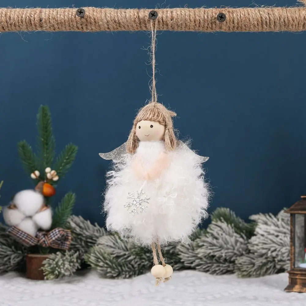Cute Angel Girl Christmas Angel Old Man Snowman Hanging Plush Toy Drop Ornaments Party Gift Xmas Tree Xmas Tree