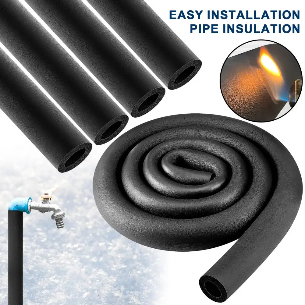 Pipe Insulation Foam Tube Foam Tubing Black Pipe Cover Heat Preservation Water Pipe Insulation Freeze Foam 거품관