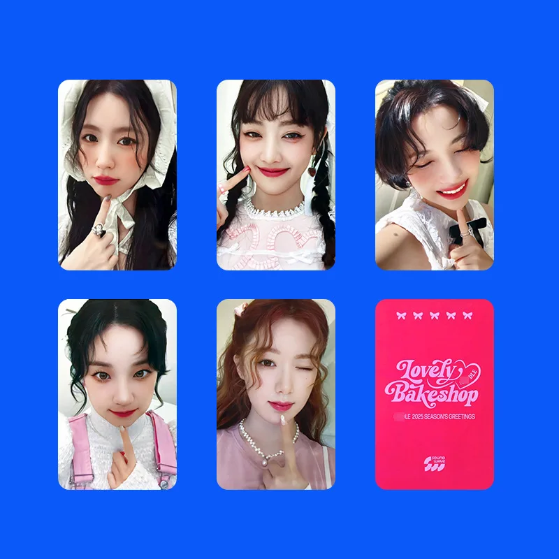 

GIDLE Kpop 2025 SEASONS GREETINGS LOVELY BAKESHOP Ver Group Photo Cards