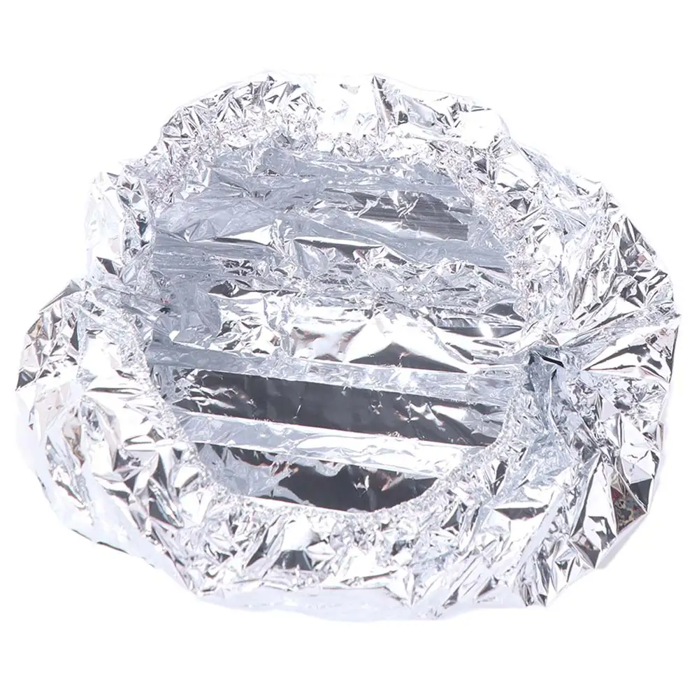 

100 шт. многоразовая крышка для чаши из алюминиевой фольги, выдвижная эластичная лента, изоляционный чехол для пищевых продуктов, универсальный серебряный защитный чехол для посуды