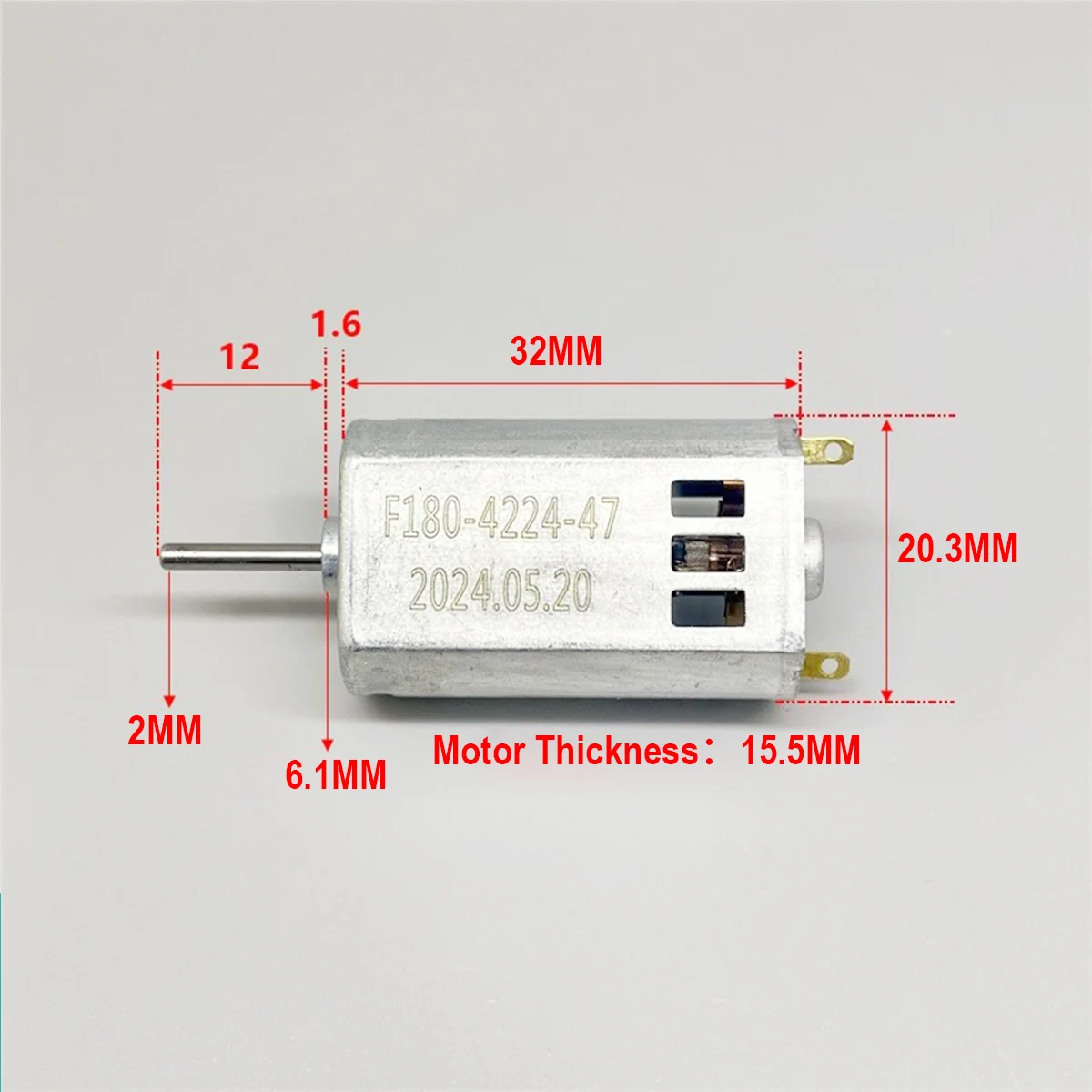 DC 3.7V-7.4V Carbon Brush 180 Motor 50000RPM High speed Strong Magnetic High Torque mini F180-4224-47 Motor Long Life