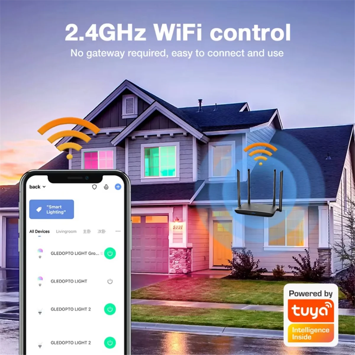 

Контроллер светодиодных лент Wi-Fi, 2025+, 5 в 1, 20 А, совместимость с Tuya Smart Life, голосовое управление, поддержка RGBCCT, RGBW, RGB, CCT, WWCW